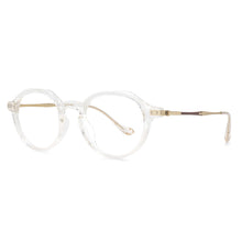 Load image into Gallery viewer, 53753 Retro Oval Anti Blue Light Optical Glasses Frames Men Women Plastic Titanium Computer Eyeglasses