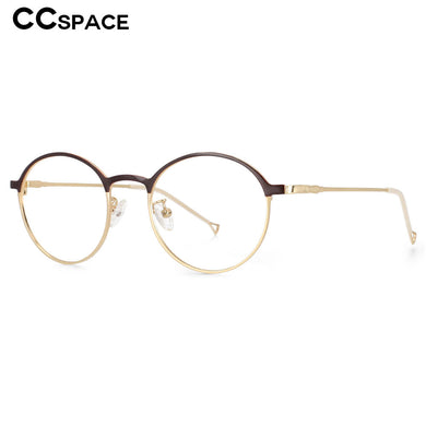 53759 Round Metal Optical Glasses Frames Men Women Anti Blue Light Computer Eyeglasses