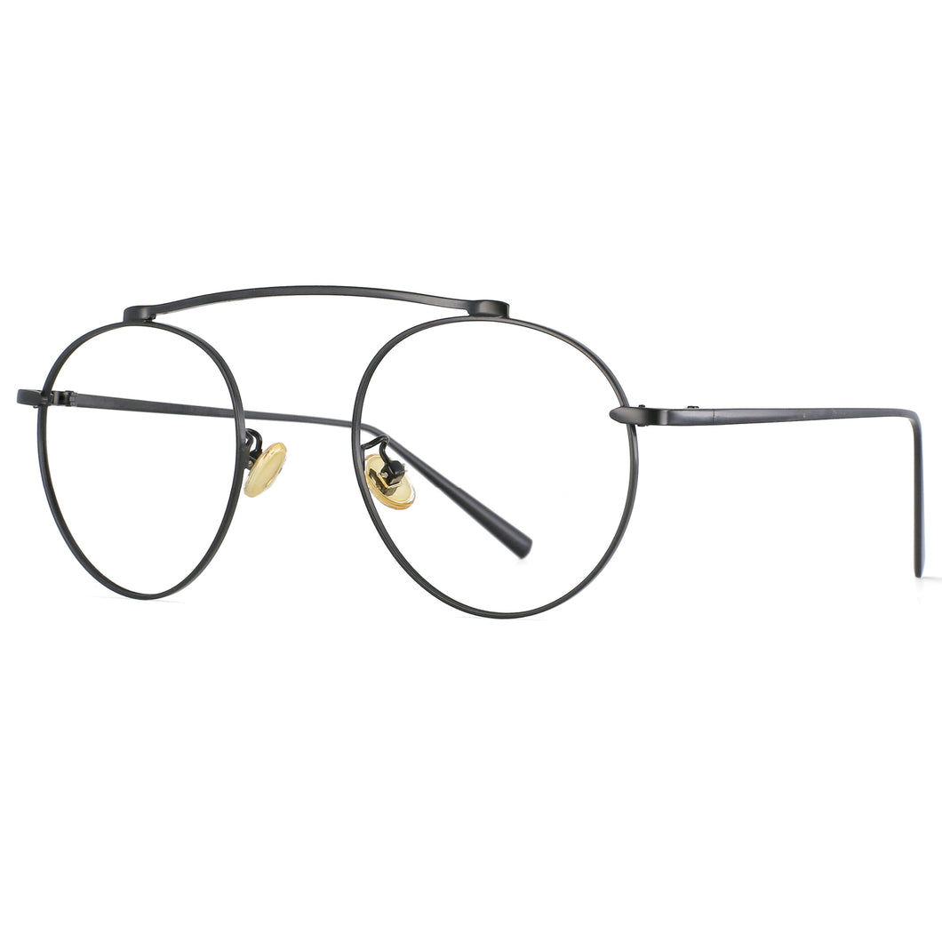 53761 Retro Round Anti Blue Light Metal Optical Glasses Frames Men Women Computer Eyeglasses