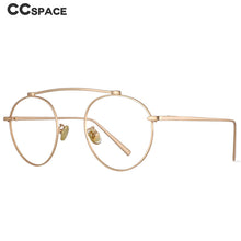 Load image into Gallery viewer, 53761 Retro Round Anti Blue Light Metal Optical Glasses Frames Men Women Computer Eyeglasses