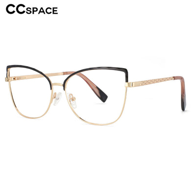 53789 Cat Eye Two Color Anti Blue Light  Optical Glasses Frames Women Big Size Glasses Computer Eyeglasses