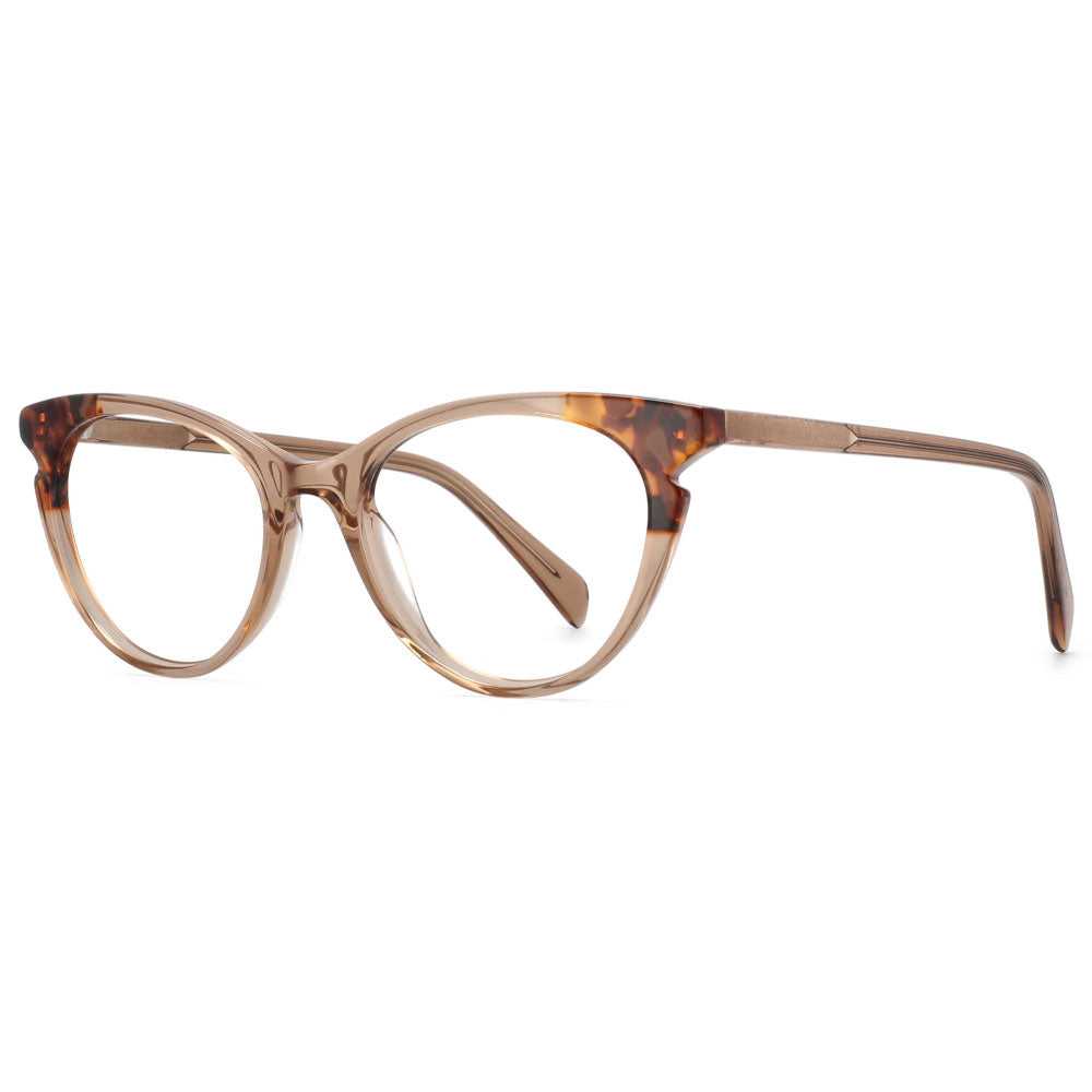 53793 Retro Leopard Splicing Acetate Glasses Frames Men Women Reading Eyeglasses