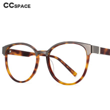 Load image into Gallery viewer, 53809 Retro Acetate Metal Splicing Glasses Frames Round Men Women Reading Eyeglasses