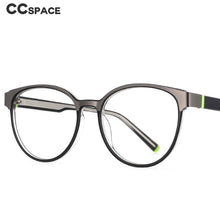 Load image into Gallery viewer, 53809 Retro Acetate Metal Splicing Glasses Frames Round Men Women Reading Eyeglasses