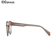 Load image into Gallery viewer, 53809 Retro Acetate Metal Splicing Glasses Frames Round Men Women Reading Eyeglasses