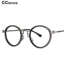 Load image into Gallery viewer, 53813 Retro Anti Blue Light Round Optical Metal Glasses Frames Men Women Computer Eyeglasses