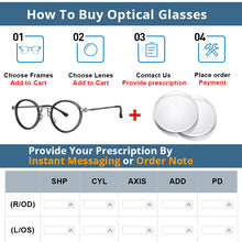 Load image into Gallery viewer, 53813 Retro Anti Blue Light Round Optical Metal Glasses Frames Men Women Computer Eyeglasses
