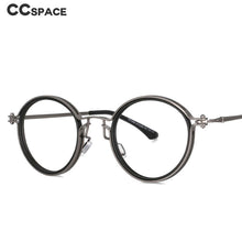 Load image into Gallery viewer, 53813 Retro Anti Blue Light Round Optical Metal Glasses Frames Men Women Computer Eyeglasses