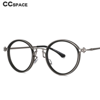 53813 Retro Anti Blue Light Round Optical Metal Glasses Frames Men Women Computer Eyeglasses