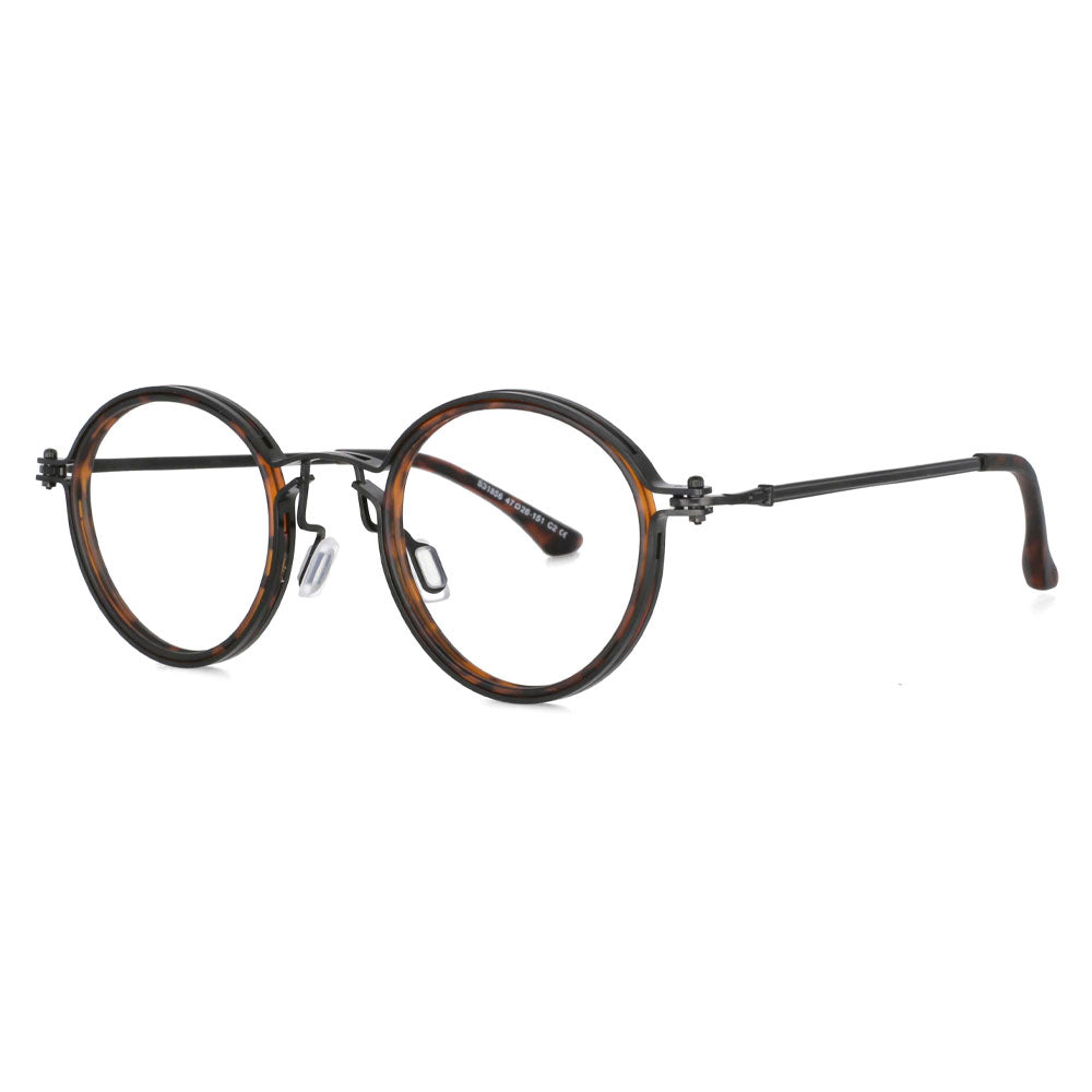 53813 Retro Anti Blue Light Round Optical Metal Glasses Frames Men Women Computer Eyeglasses