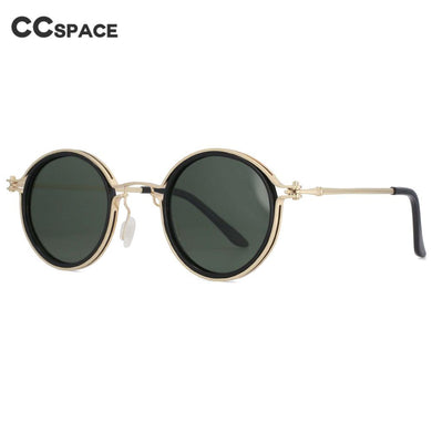 53813 Retro Punk Sunglasses Metal Round Glasses Frame Men Women Shades Uv400 Vintage Glasses