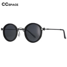 Load image into Gallery viewer, 53813 Retro Punk Sunglasses Metal Round Glasses Frame Men Women Shades Uv400 Vintage Glasses