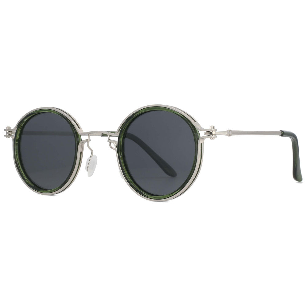 53813 Retro Punk Sunglasses Metal Round Glasses Frame Men Women Shades Uv400 Vintage Glasses