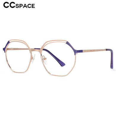53815 Polygon Metal Blue Light Blocking Optical Glasses Frames Men Women Computer Eyeglasses