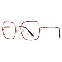 Load image into Gallery viewer, 53816 Cat Eye Metal Anti Blue Light Optical Glasses Frames Square Men Women Computer Eyeglasses