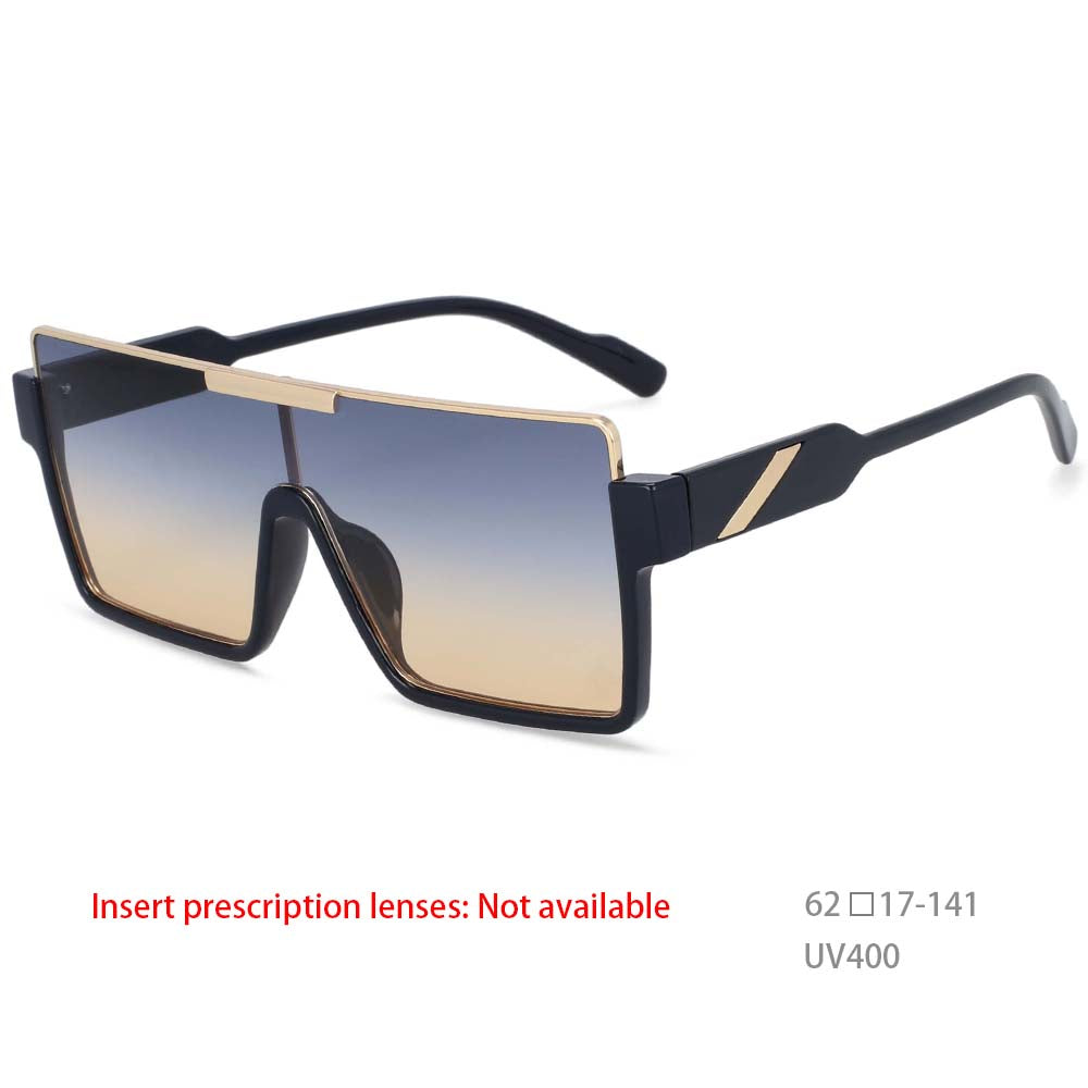 53820 Big Frame Square Shades Goggle Trend Light  One-Piece Large Frame Unisex Uv400