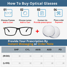 Load image into Gallery viewer, 53822 Retro Square Men&#39;s Anti Blue Light Optical Glasses Frames Tr90 Computer Eyeglasses