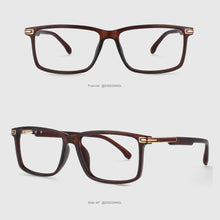 Load image into Gallery viewer, 53822 Retro Square Men&#39;s Anti Blue Light Optical Glasses Frames Tr90 Computer Eyeglasses