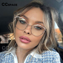 Load image into Gallery viewer, 53833 Cat Eye Women Metal Anti Blue Light Optical Glasses Frames Computer Eyeglasses