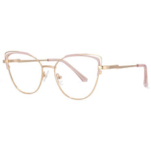 Load image into Gallery viewer, 53833 Cat Eye Women Metal Anti Blue Light Optical Glasses Frames Computer Eyeglasses