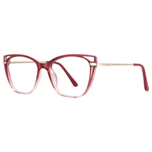 Load image into Gallery viewer, 53834 Cat Eye Anti Blue Light Optical Glasses Frames Women TR90 Computer Eyeglasses