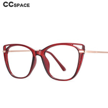 Load image into Gallery viewer, 53834 Cat Eye Anti Blue Light Optical Glasses Frames Women TR90 Computer Eyeglasses