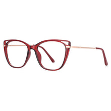 Load image into Gallery viewer, 53834 Cat Eye Anti Blue Light Optical Glasses Frames Women TR90 Computer Eyeglasses