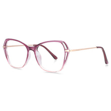 Load image into Gallery viewer, 53835 Cat Eye Anti Blue Light Optical Glasses Frames Women Plastic Titanium Computer Eyeglasses