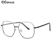 Load image into Gallery viewer, 53837 Oversized Square Anti Blue Light Metal Optical Glasses Frames Men Women Computer Eyeglasses