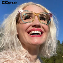 Load image into Gallery viewer, 53838 Oversized Women Rainbow Glasses Frames Anti Blue Light Computer Eyeglasses