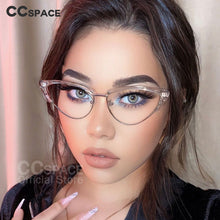 Load image into Gallery viewer, 53840 Vintage Cat Eye Anti Blue Light Optical Eyebrow Glasses Frames Men Women Computer Eyeglasses