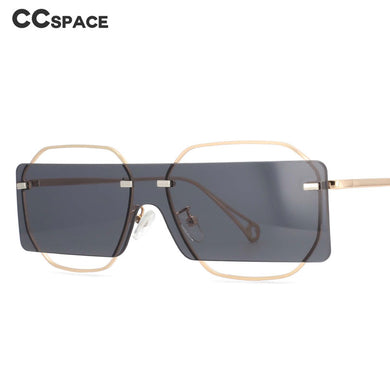 53841 Rectangle Rimless Sunglasses One Lens Men Women Shades Uv400 Vintage Glasses