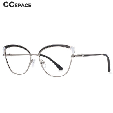 53845 Retro Cat Eye Women Metal Anti Blue Light Optical Glasses Frames Computer Eyeglasses