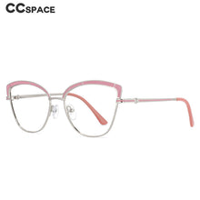 Load image into Gallery viewer, 53845 Retro Cat Eye Women Metal Anti Blue Light Optical Glasses Frames Computer Eyeglasses