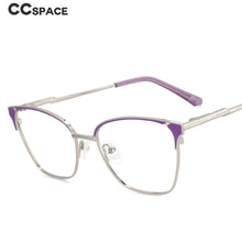 Load image into Gallery viewer, 53858 Retro Cat Eye Metal Anti Blue Light Optical Eyebrow Glasses Frames Men Women Computer Eyeglasses