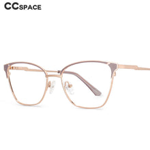 Load image into Gallery viewer, 53858 Retro Cat Eye Metal Anti Blue Light Optical Eyebrow Glasses Frames Men Women Computer Eyeglasses