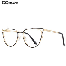 Load image into Gallery viewer, 53859 Big Frame Anti Blue Light Metal Optical Glasses Frames Cat Eye Women Computer Eyeglasses