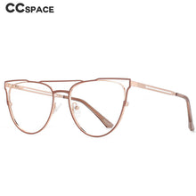 Load image into Gallery viewer, 53859 Big Frame Anti Blue Light Metal Optical Glasses Frames Cat Eye Women Computer Eyeglasses
