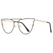 Load image into Gallery viewer, 53859 Big Frame Anti Blue Light Metal Optical Glasses Frames Cat Eye Women Computer Eyeglasses