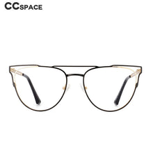 Load image into Gallery viewer, 53859 Big Frame Anti Blue Light Metal Optical Glasses Frames Cat Eye Women Computer Eyeglasses