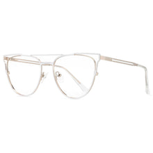 Load image into Gallery viewer, 53859 Big Frame Anti Blue Light Metal Optical Glasses Frames Cat Eye Women Computer Eyeglasses