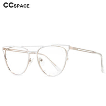 Load image into Gallery viewer, 53859 Big Frame Anti Blue Light Metal Optical Glasses Frames Cat Eye Women Computer Eyeglasses