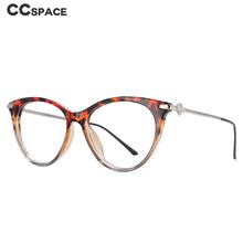 Load image into Gallery viewer, 53860 Retro Cat Eye Women Anti Blue Light Optical Glasses Frames Leopard Print TR90 Computer Eyeglasses