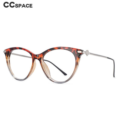 53860 Retro Cat Eye Women Anti Blue Light Optical Glasses Frames Leopard Print TR90 Computer Eyeglasses