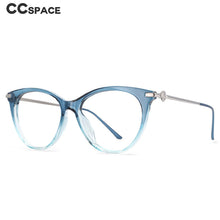 Load image into Gallery viewer, 53860 Retro Cat Eye Women Anti Blue Light Optical Glasses Frames Leopard Print TR90 Computer Eyeglasses
