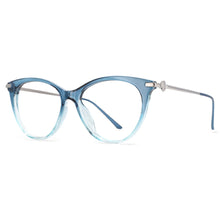 Load image into Gallery viewer, 53860 Retro Cat Eye Women Anti Blue Light Optical Glasses Frames Leopard Print TR90 Computer Eyeglasses