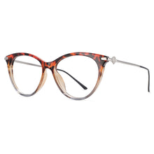 Load image into Gallery viewer, 53860 Retro Cat Eye Women Anti Blue Light Optical Glasses Frames Leopard Print TR90 Computer Eyeglasses