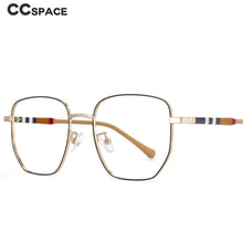 Load image into Gallery viewer, 53862 Brand Frame Anti Blue Light Metal Optical Glasses Frames Stripe Leg Men Women Computer Eyeglasses