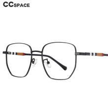 Load image into Gallery viewer, 53862 Brand Frame Anti Blue Light Metal Optical Glasses Frames Stripe Leg Men Women Computer Eyeglasses