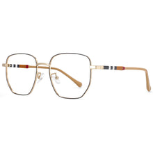 Load image into Gallery viewer, 53862 Brand Frame Anti Blue Light Metal Optical Glasses Frames Stripe Leg Men Women Computer Eyeglasses